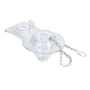 Sapo para WC de 2', PVC transparente con cadena inoxidable