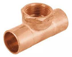 Tee de cobre rosca central 3/4', Foset