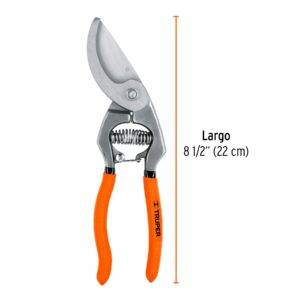 Tijera para poda 8-1/2' forjada cuchilla de paso, Truper