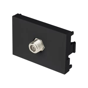 Toma de televisión, línea Italiana, color negro, Volteck